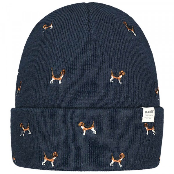 Barts - Vinson Beanie - Herren Feingestrickte Mütze mit Hunden - Dunkelblau (Navy)
