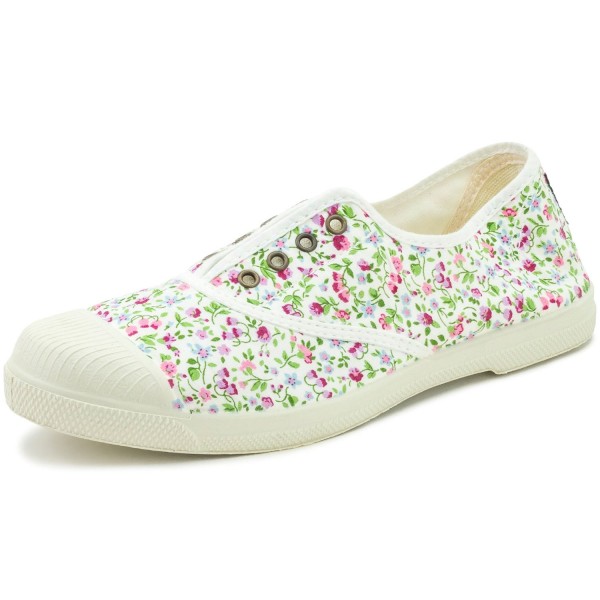 Natural World - Koala - Damen Baumwollschuhe mit Blumenprint - Weiß (Blanco)