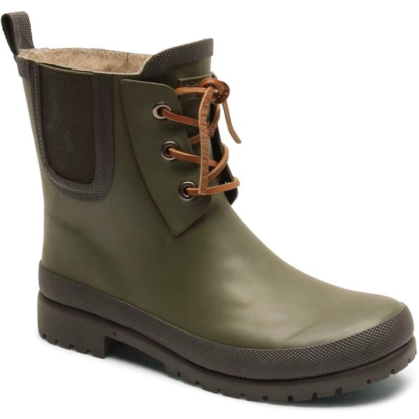 Bisgaard Rain Wool Rubber Boots Damen Gummistiefel mit Warmfutter Grün (Green)