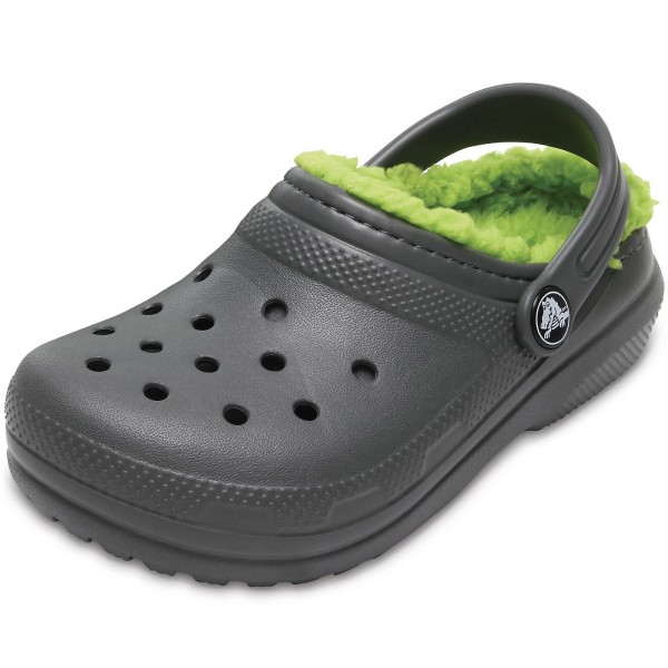 grey lined crocs