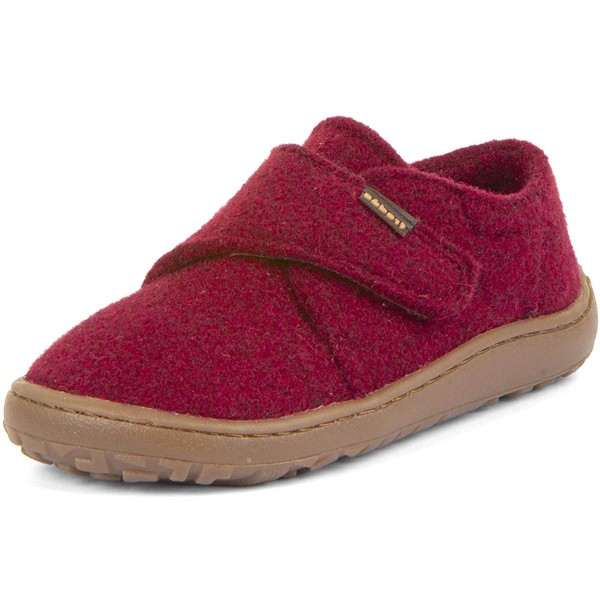 Froddo - Barefoot Wooly - Kinder Barfuß-Hausschuhe aus Wolle - Weinrot (Bordeaux)