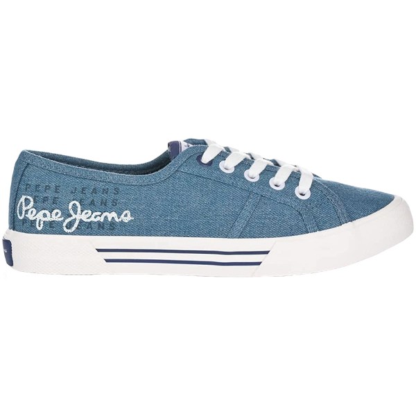 Pepe Jeans Brady W Logo Damen Sneaker Jeansblau (Factory Blue)