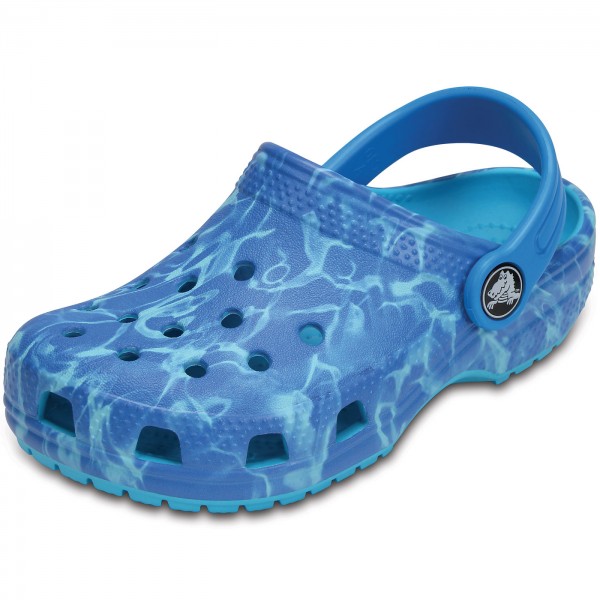 Crocs Classic Graphic Kinder Clogs blau (multi-color blue)