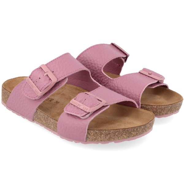 Haflinger - Bio Bonnie - Damen Leder-Sandale mit Korkfußbett - Pink