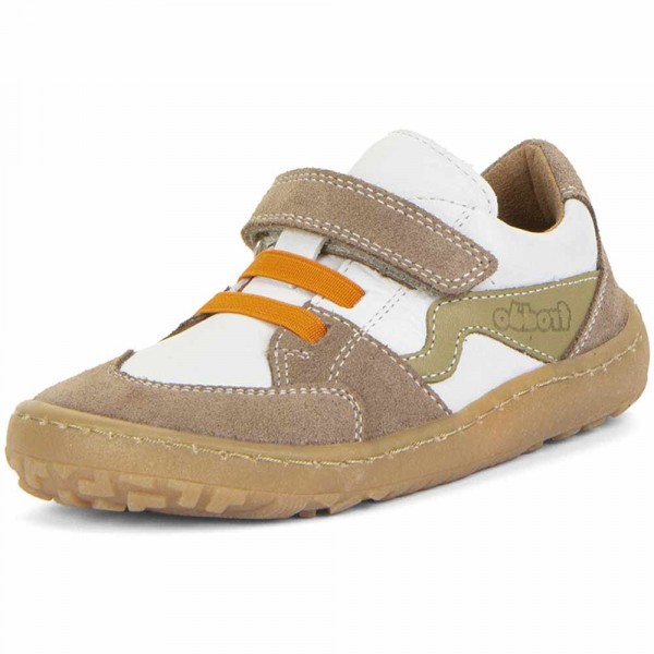 Froddo Barefoot Splash Kinder Barfußschuhe aus Leder Weiß/Hellbraun (White)