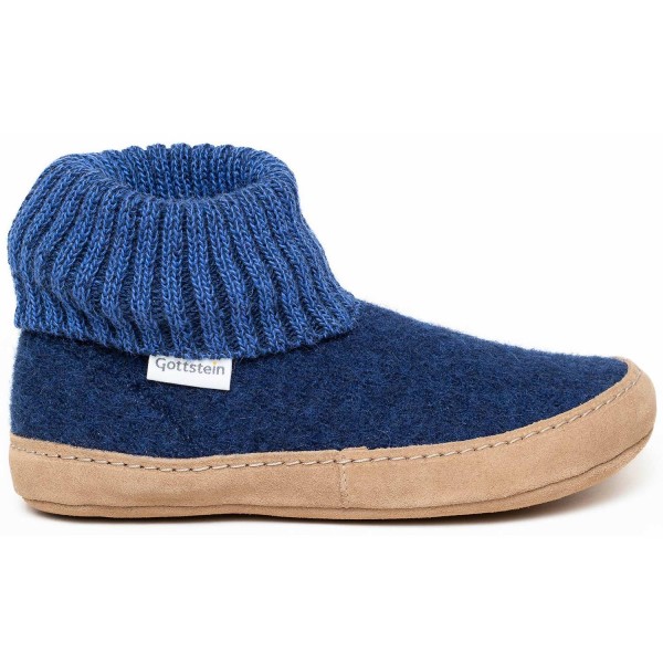 Gottstein - Dakota - Unisex Hüttenschuhe mit Ledersohle - Dunkelblau (Ink Blue)