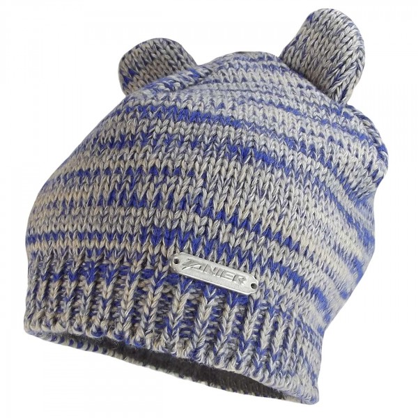 Zanier Strickmütze 29706 Kids beige/grau/blau