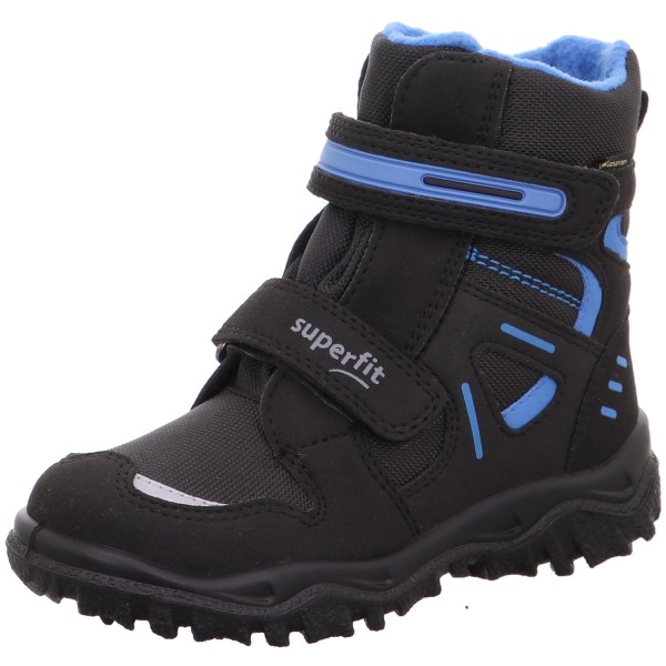 Superfit Gore-Tex Husky1 Klett Kinder Winterstiefel Schwarz/Blau