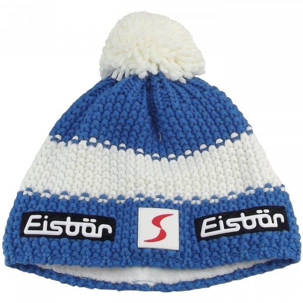 Eisbär Star Pompon SP Kids Kinder Strickmütze blau/weiß/blau