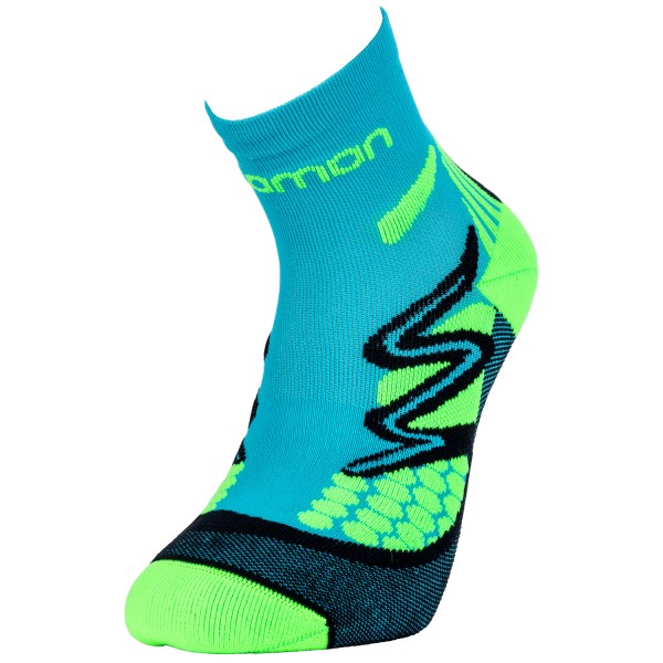 Salomon XT Hawk Kids Kinder Laufsocken Turquoise/Neon Green