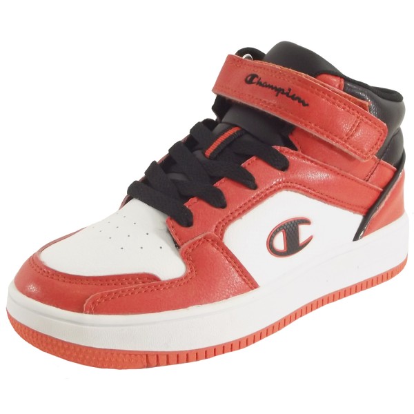 Champion Rebound 2.0 Mid Kinder Basketballschuh WHT/ORANGE/NBK