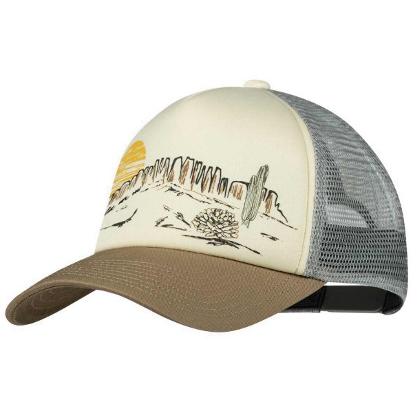 Buff Trucker Cap Herren Klassiker-Kappe Creme/Beige/Grau (Lach Multi)