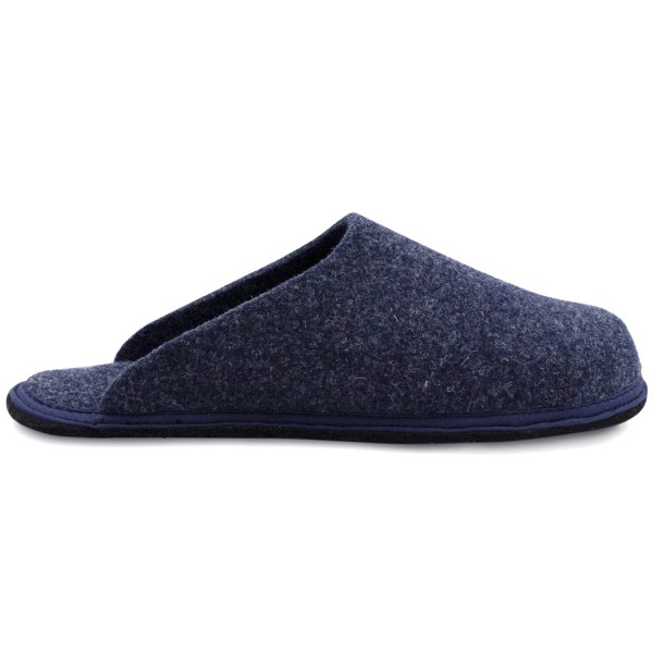 Löwenweiss - Holi - Unisex Filz-Pantoffel aus Schurwolle - Jeans Denim