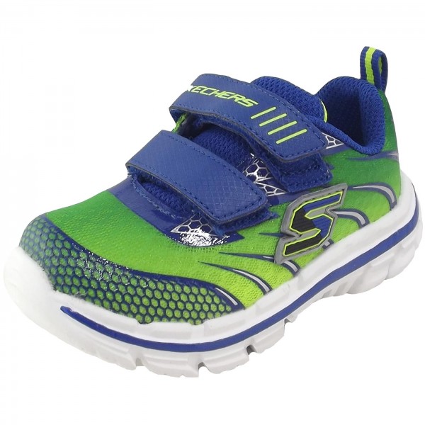 Skechers Nitrate Top Speed Toddler Training Sneaker lime blue