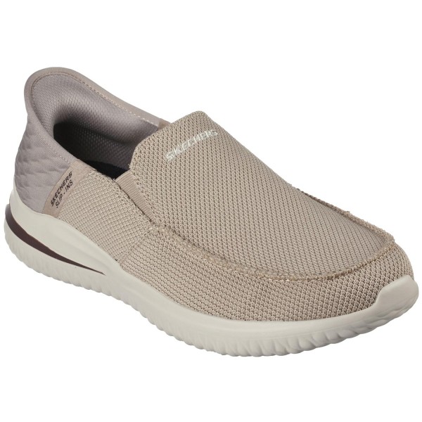 Skechers Slip-ins Delson 3.0 - Cabrino Herren Komfort Mokassin Slipper Taupe