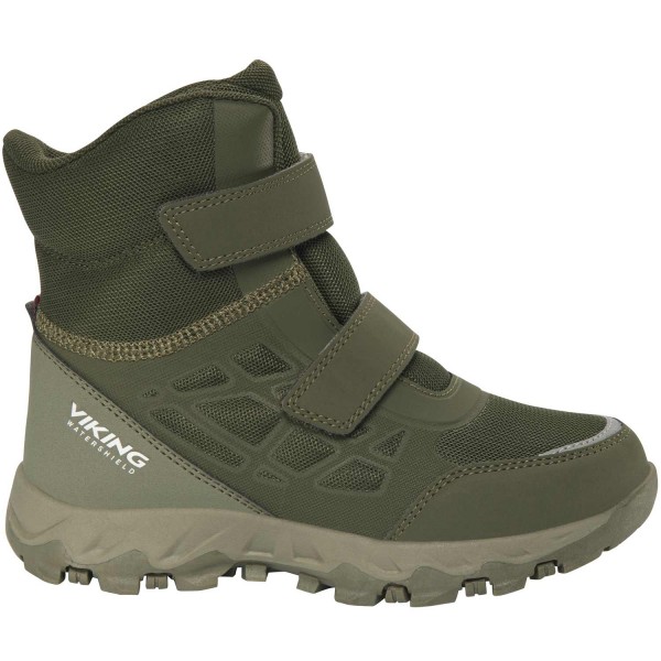 Viking - Track Warm WP 2V - Kinder Wasserdichte Winterstiefel mit Warmfutter - Olive