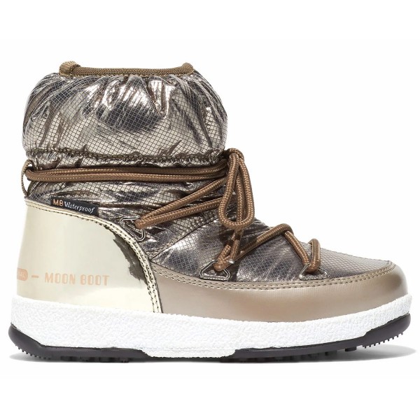 Moon Boot Jr Girl Low Nylon Premium WP Mädchen Winterstiefelette Platinum