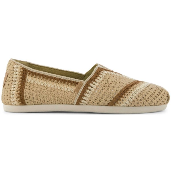 Toms - Alpargata Classic - Damen Häkel-Espadrilles - Beige/Braun (Almond Multi)
