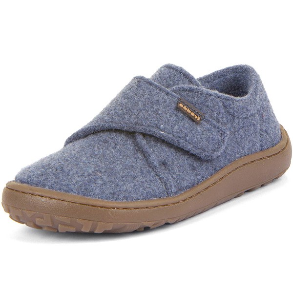 Froddo - Barefoot Wooly - Kinder Barfuß-Hausschuhe aus Wolle - Blau (Denim)