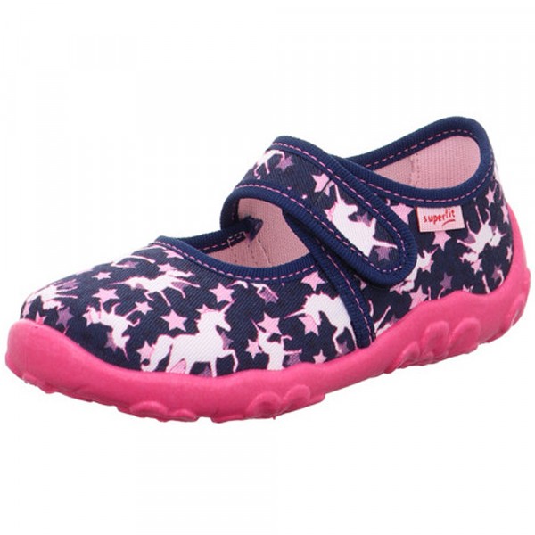 Superfit Bonny Mädchen Hausschuhe Einhorn (Blau/Rosa)