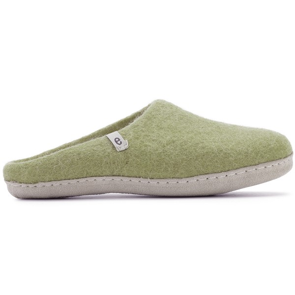 Egos Fair Trade Slipper Unisex Wollfilz-Pantoffel Moosgrün (Moss Green)