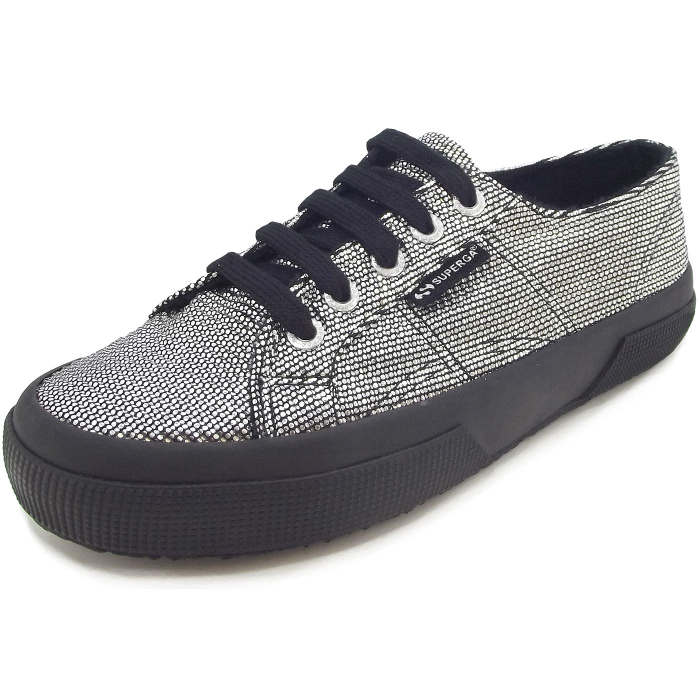 superga black silver