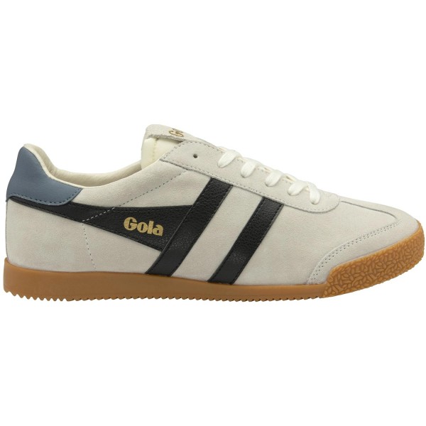 Gola Elan Herren Klassische Sneaker aus Veloursleder Off White/Black/Moonlight