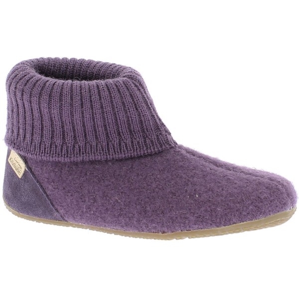 Living Kitzbühel Hüttenschuh Damen Hohe Hausschuhe Vintage Violett