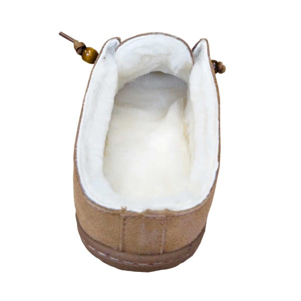 Fellhof Uniko Herren Lammfell-Pantoffel mit Gummisohle Braun