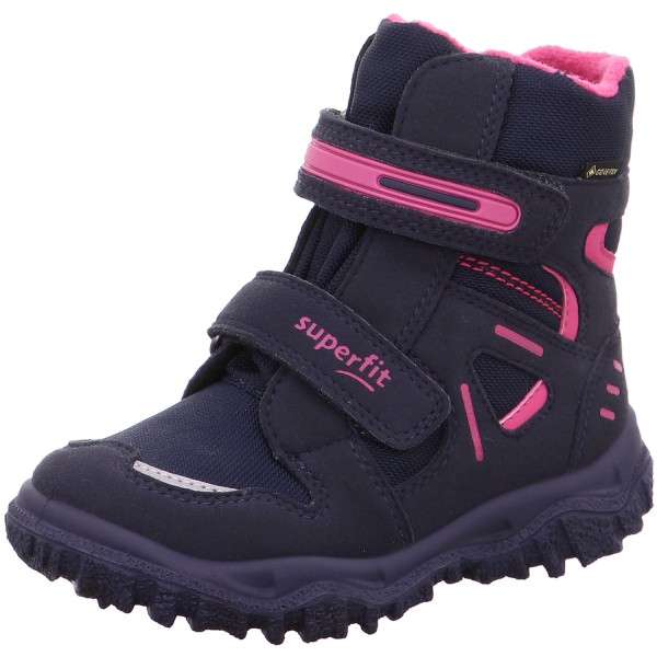 Superfit Gore-Tex Husky2 Klett Mädchen Winterstiefel Blau/Rosa