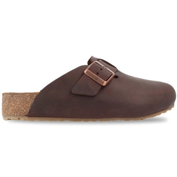 Haflinger - Porto - Unisex Lederclog mit Korkfußbett - Dunkelbraun