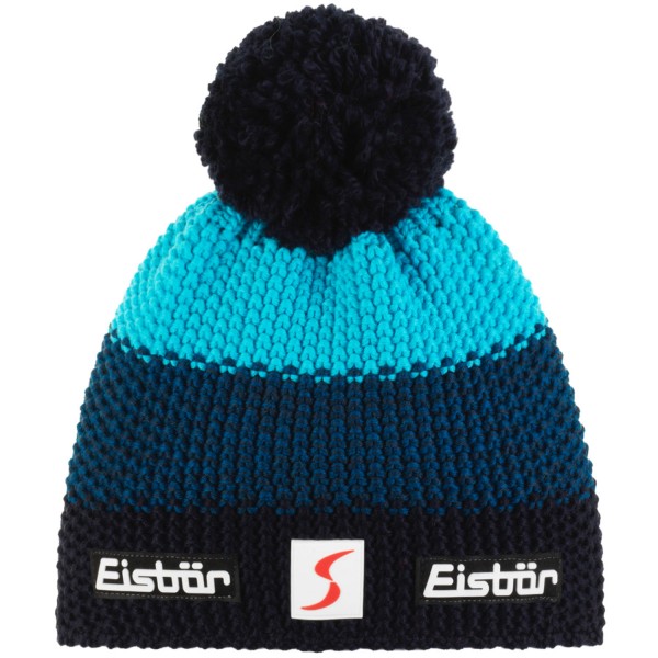 Eisbär Star Pompon SP Kids Kinder Strickmütze dunkelblau/blau/türkis