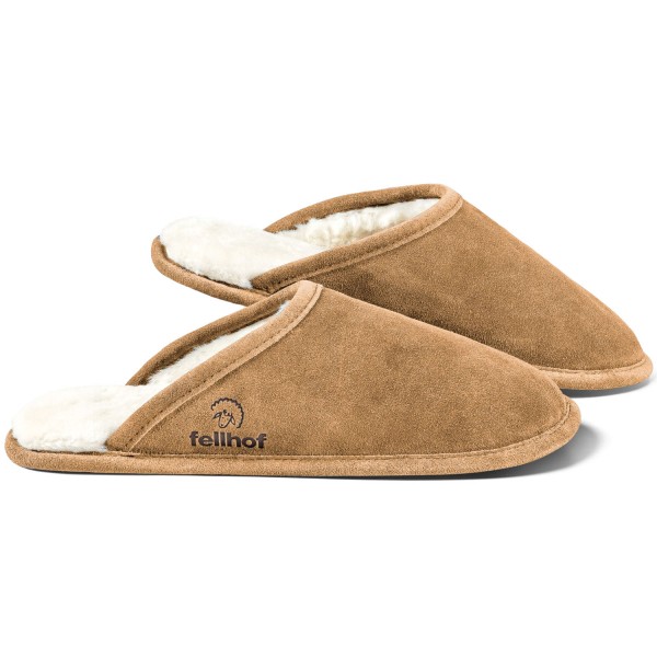 Fellhof Trendy Unisex Lammfell-Pantoffel Beige (Natur)