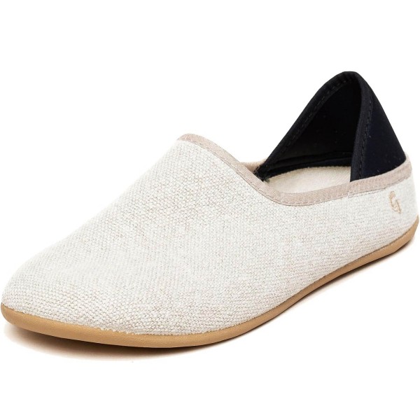 Gottstein Linen Slip-on Unisex Leinenhausschuh mit Gummisohle Beige