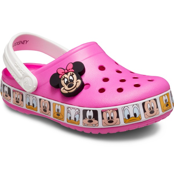 Crocs Fun Lab Disney Minnie Mouse Band Kleinkinder Clogs Electric Pink