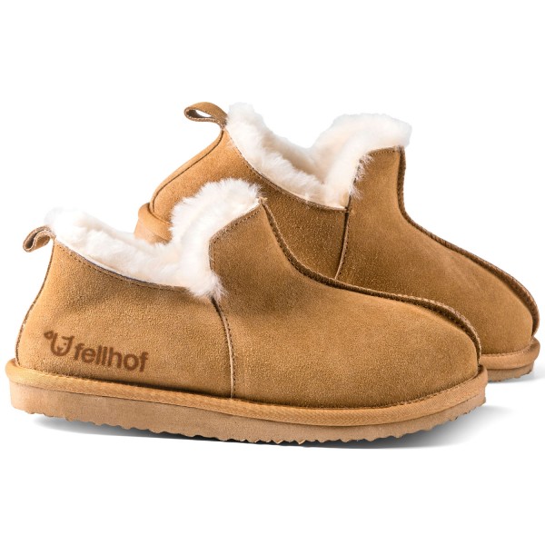 Fellhof Rhino Unisex Lammfell-Slipper Braun