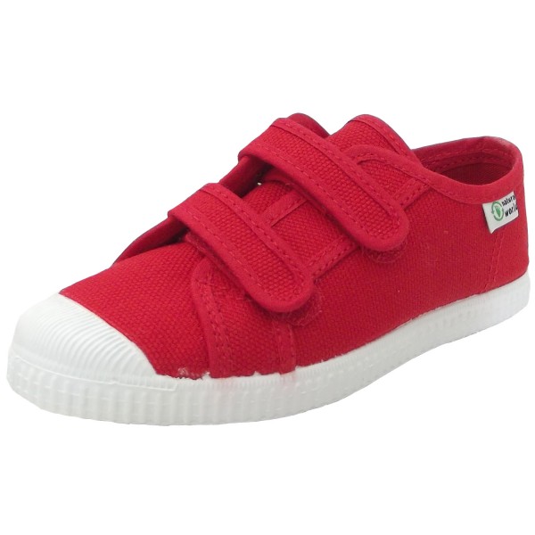 Natural World Basquet Klett Paris Kinder Bio-Sneaker Rot (Rojo)