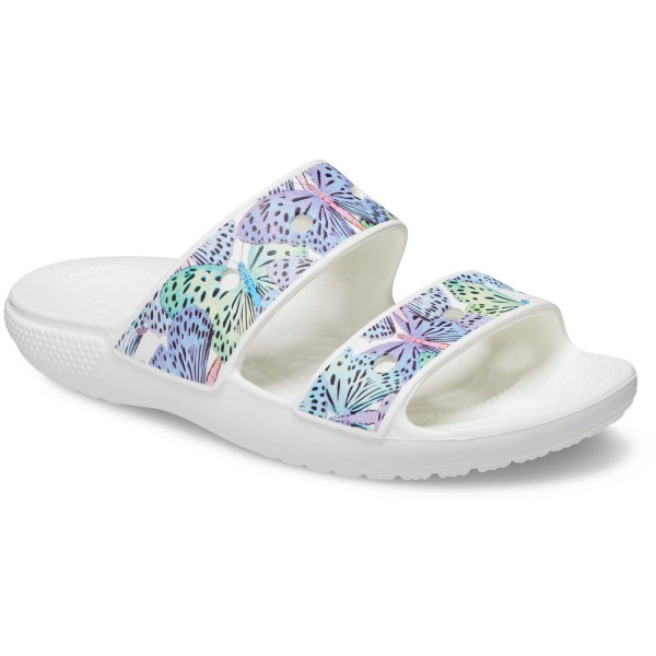 Crocs Classic Butterfly Sandal Kids Mädchen Slidesandale White/Multi