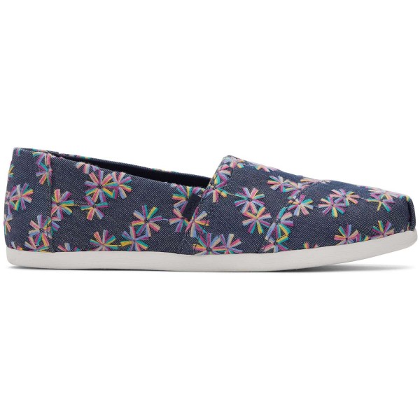 Toms Alpargata Embroidered Floral Damen Espadrilles mit Blumenmotiv Marineblau (Navy Multi)