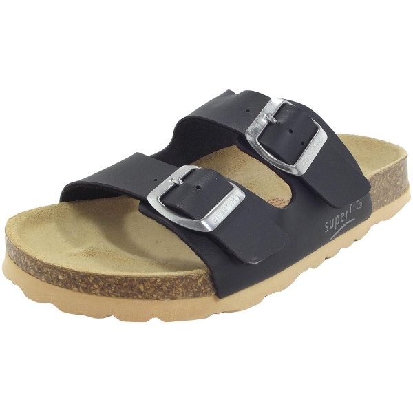 Superfit Fussbettpantoffel Kinder Pantolette schwarz
