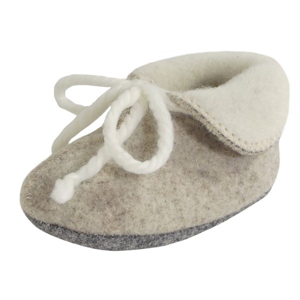 Löwenweiss Momy Baby Hausschuhe Beige