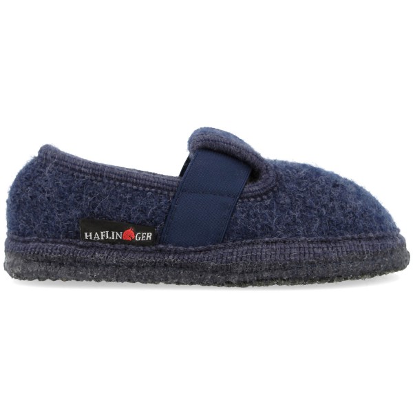 Haflinger Slipper Joschi Kinder Hausschuhe Dunkelblau (Jeans)