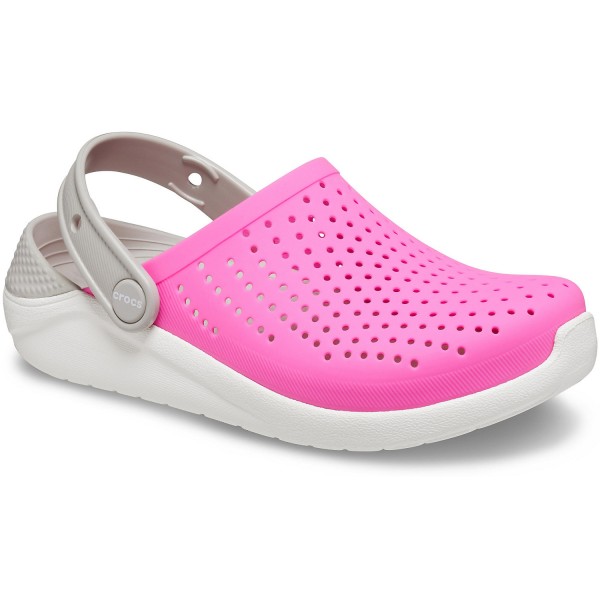 Crocs Literide Kids Kinder Soft Clogs pink/weiß (electric pink/white)