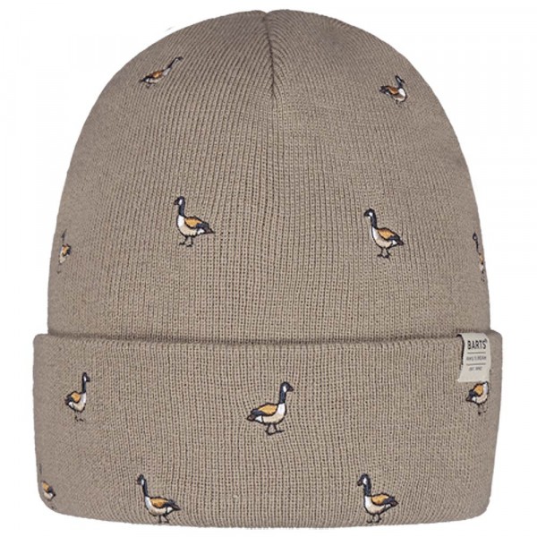 Barts - Vinson Beanie - Herren Feingestrickte Mütze mit Enten - Taupe