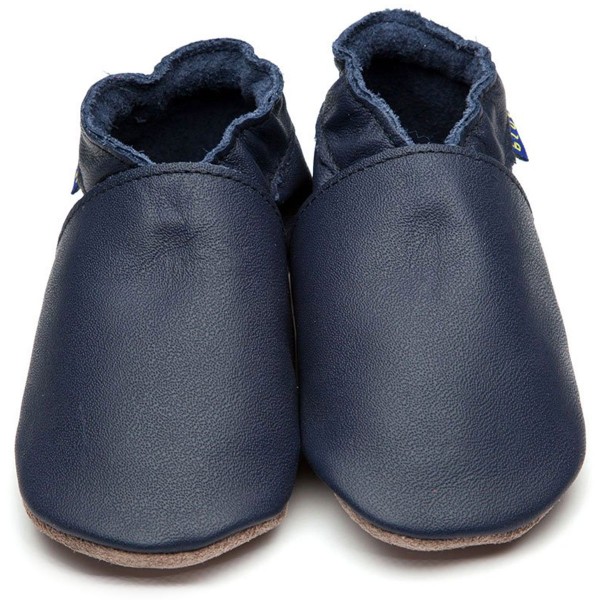 Inch Blue Plain Kleinkinder Krabbelschuhe Dunkelblau (Navy)