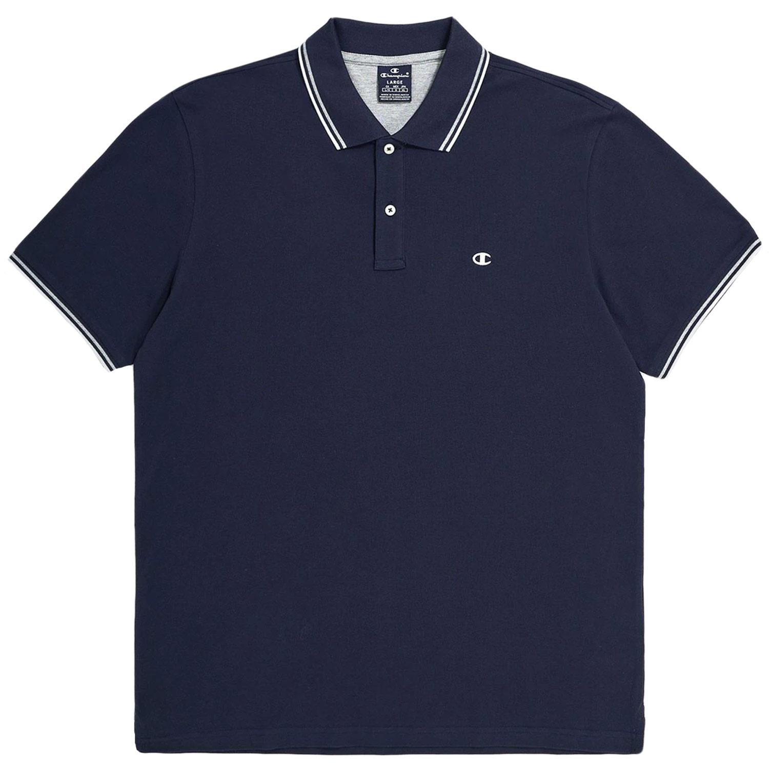Champion Polo Shirt Mn Herren Poloshirt aus Baumwolle Marineblau 