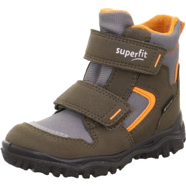 Superfit Gore-Tex Husky1 Klett Kleinkinder Winterstiefel Grün/Orange