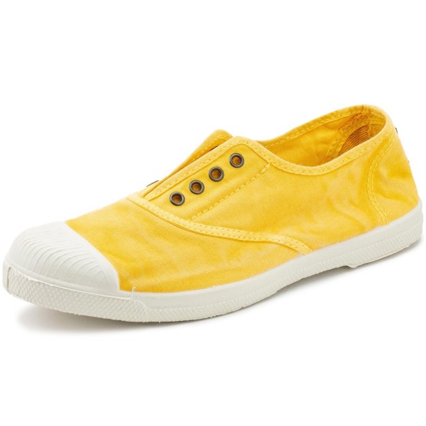 Natural World Old Lavanda Damen Used-Look Baumwollschuhe Gelb (Golden Enz)