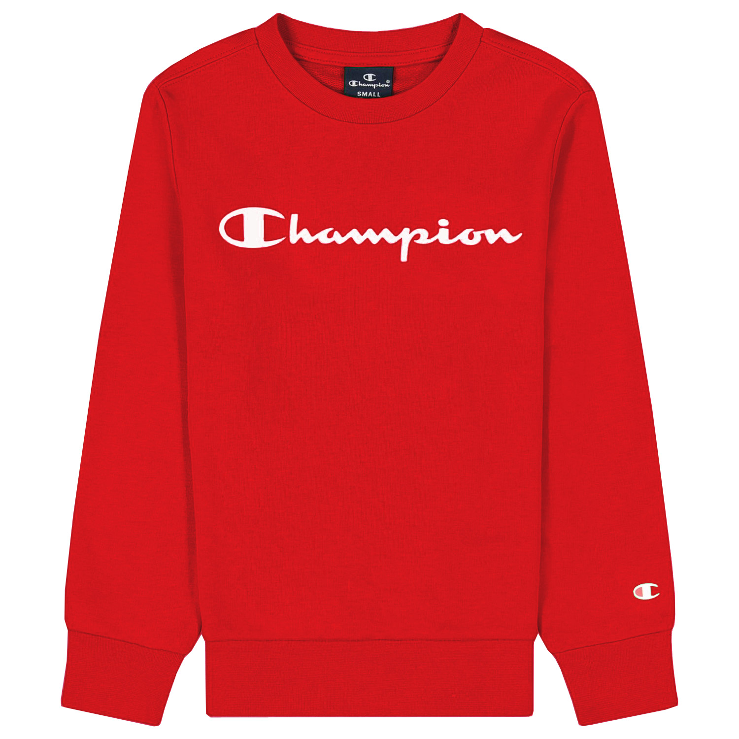 Champion Crewneck Sweatshirt Kids Kinder Pullover mit Logo-Schriftzug Rot  (LLR) | Sweatshirts & Jacken | Accessoires | Flux Online Schuhe &