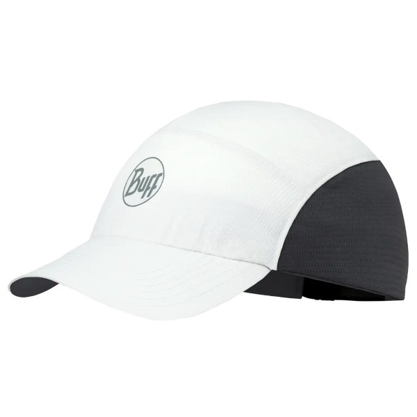 Buff Speed Cap Unisex Laufkappe Weiß/Grau (Solid White)